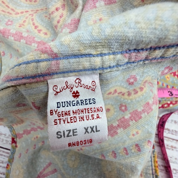 Lucky Brand Men’s Size XXL Southwest Paisley Pearl Snap Corduroy Shirt - Picture 14 of 15